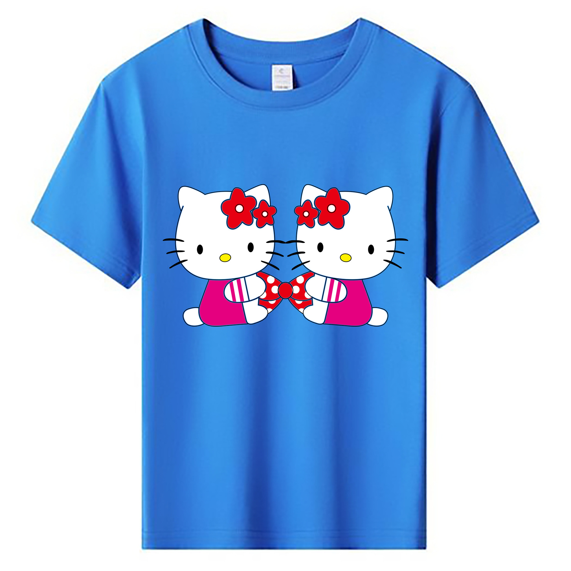 （画像用） Hello Kitty ハローキティ 綿100％キッズTシャツ（フロントプリント）